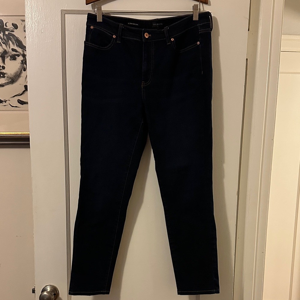 Talbots Dark Blue Denim Slim Ankle Jeans - Picture 4 of 7